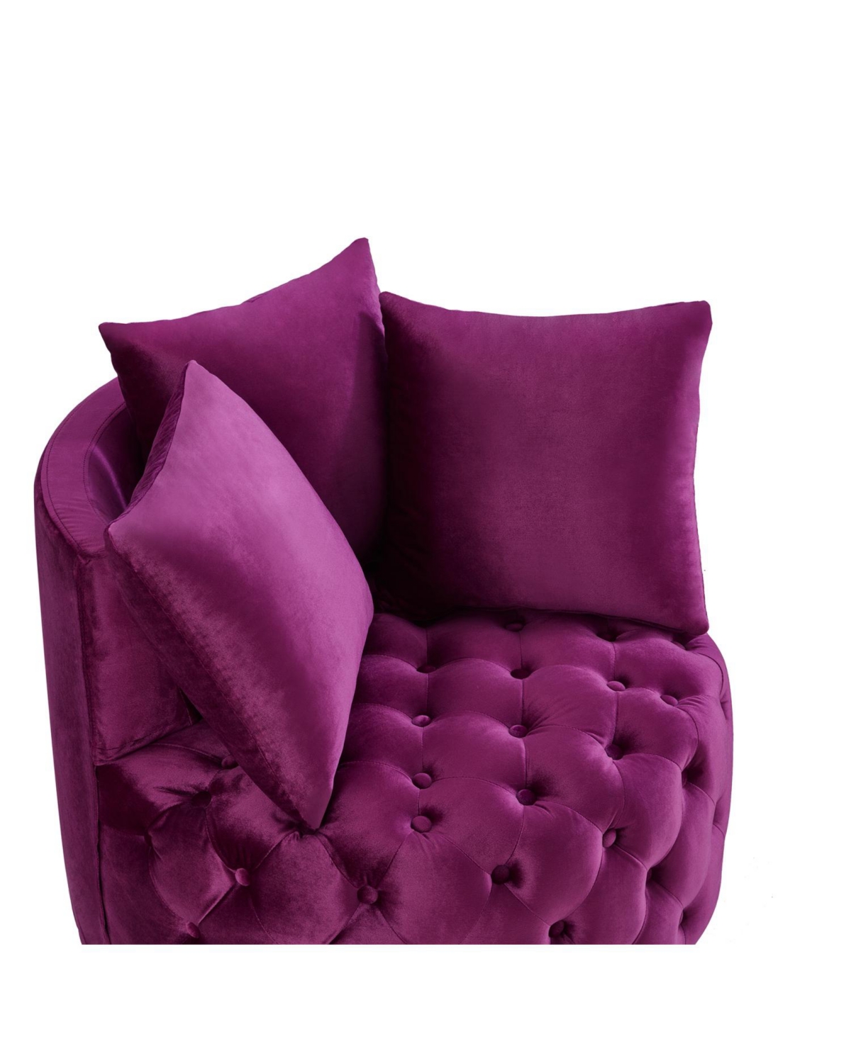 Streamdale Furniture Contemporary Upholstered Tufted Leisure Chair Violet