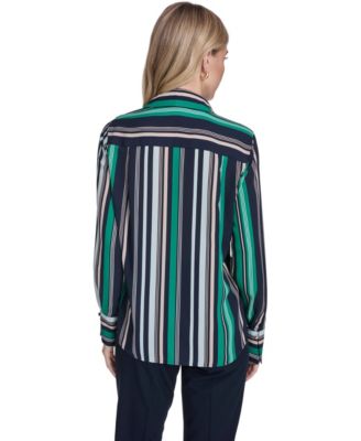 Women's Striped Popover Top