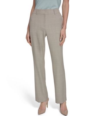 Women's Plaid Bootcut Trousers