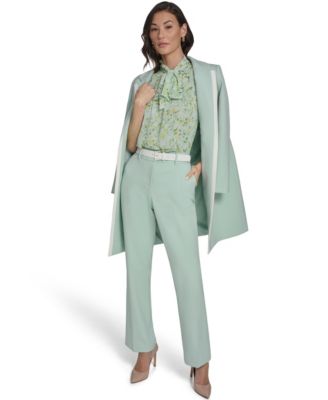 Women's Floral Vine Pintuck Top