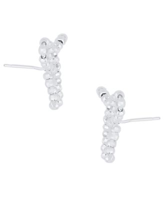 Silver Plated Bow Stud Earrings, Macy's Exclusive