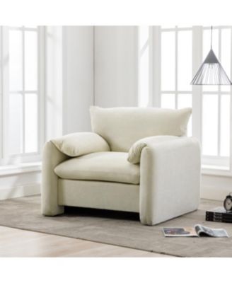 Modern Chenille Oversized Armchair Accent Single Sofa Lounge Chair