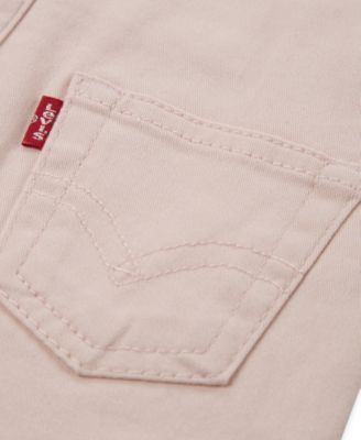 Baby Girls' Sleeveless Twill Overalls