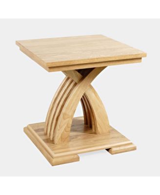 Anthology Contemporary Square End Table with Curved Base