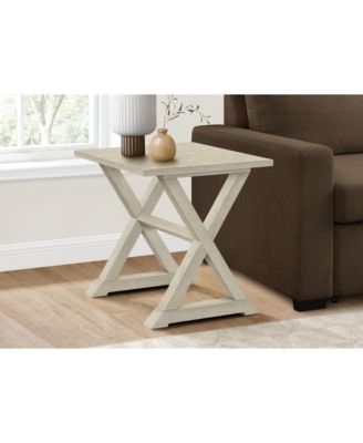 Accent Table, End, Side Table, Square, Nightstand, Bedroom, Lamp, Antique White Veneer, Transitional