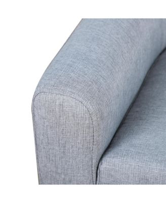 Cozy Children Sofa Couch Sturdy Wood 2 Seat Armrest Chair Kids Grey