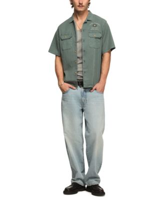 Men's Panther Moto Button-Front Shirt