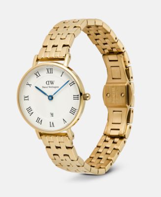 Women's Date Gold-Tone Stainless Steel Watch, 28mm