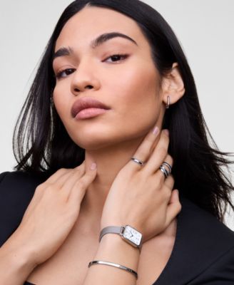 Women's Date Silver-Tone Stainless Steel Watch, 26 mm