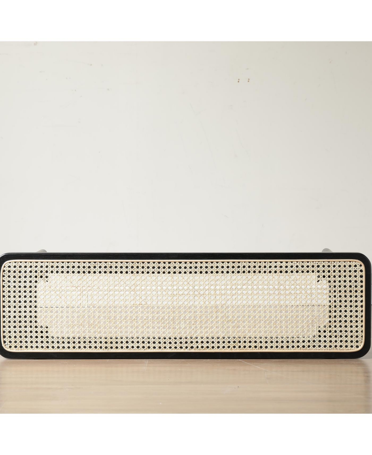 Streamdale Furniture Modern Oak Wood Dining with Rattan Detail Bench