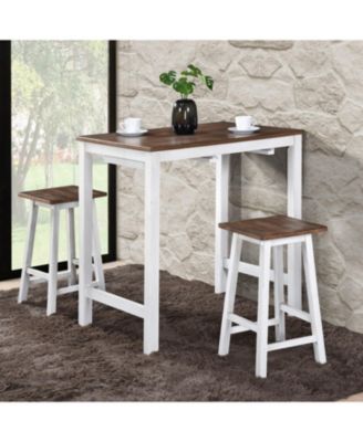 Streamdale 3 Pieces Counter Set Hanging Stool Easy To Clean For Small Space