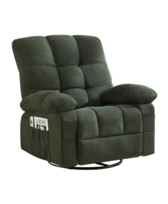 Streamdale Massage Swivel Recliner Chair w/Vibration & Heat, 350LBS Capacity, USB Port