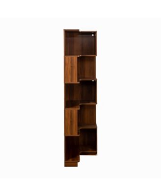 Streamdale 5-Tier Corner Bookshelf with LED Lights