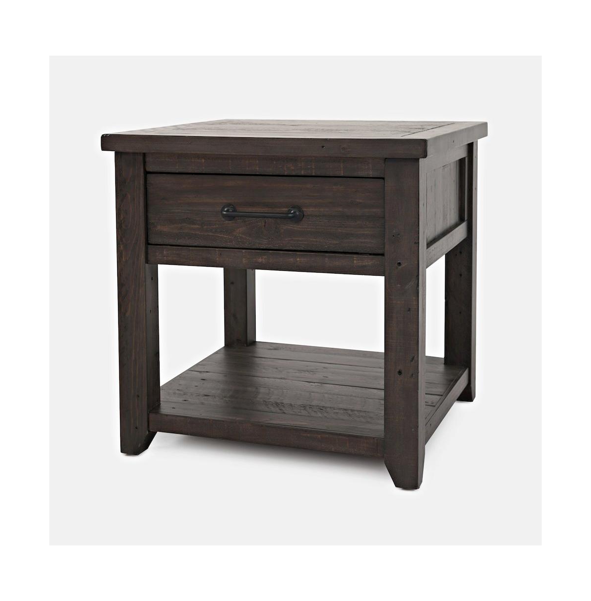 Jofran Madison County Rustic Reclaimed Pine Farmhouse Harris End Table