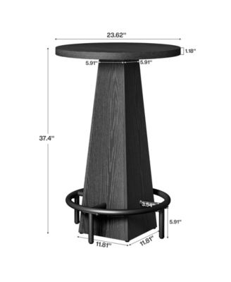 Bar Table, 37.4" High Round Pub Table for Small Spaces, Kitchen, Dining Room (Only Table)