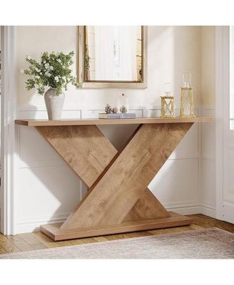 63" Console Table, Farmhouse Wooden Couch Table Behind Sofa with Storage, Long Entryway Sofa Station