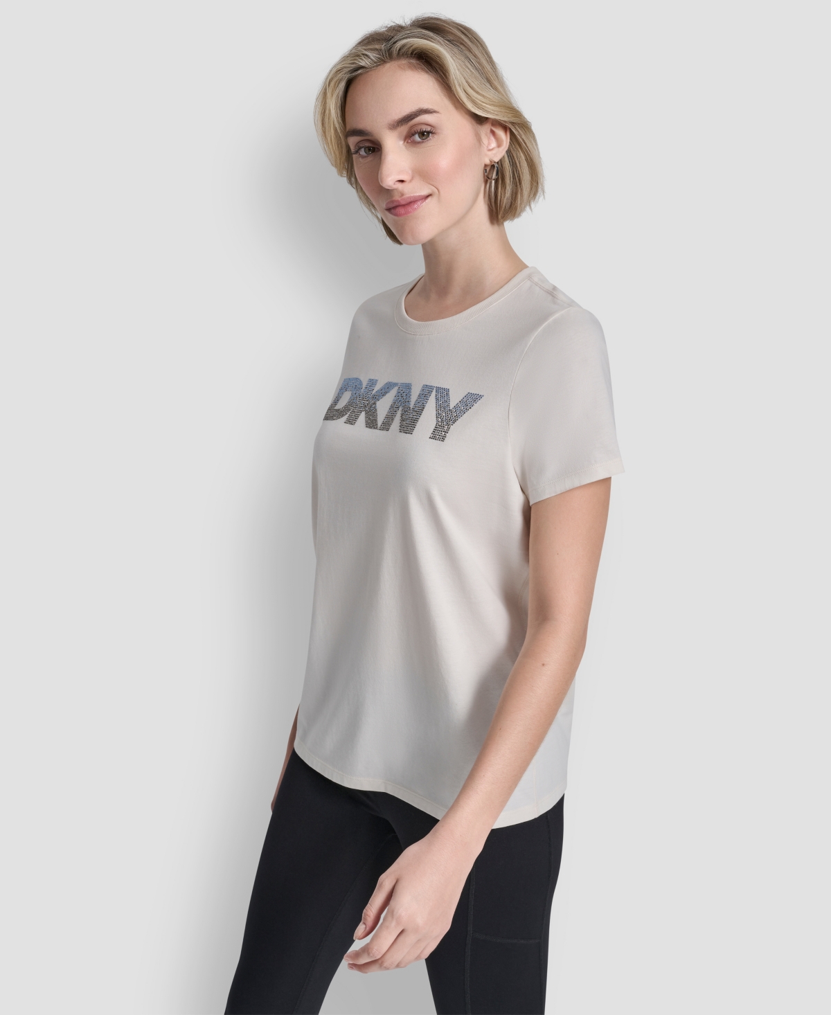 Dkny Sport Women's Ombre Rhinestone Short-Sleeve Top
