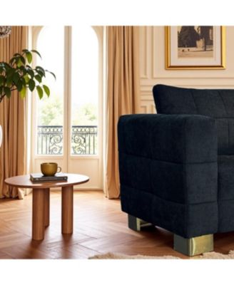 Plush Polyester Sofa: Soft, Spring Seat, Easy Clean