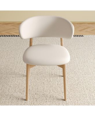 Mid-Century Modern Wood Dining Chair (Set of 2) - Natural Wood Color