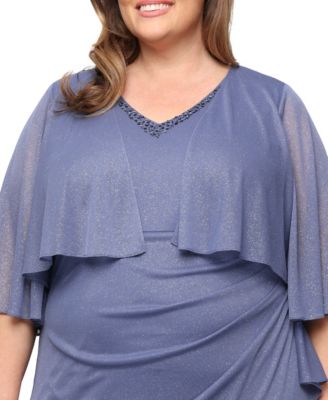 Plus Size V-Neck A-Line Gown