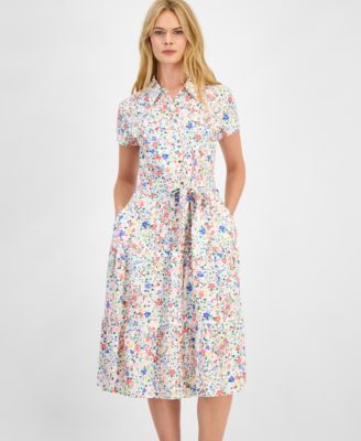 Women's Belagio Floral Belted Shirt Dress