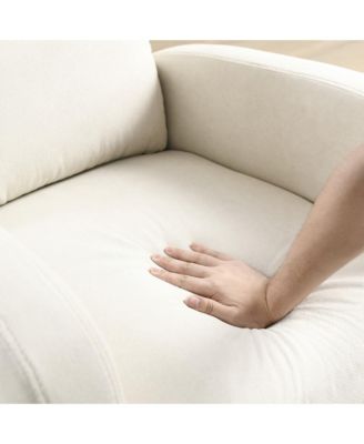 27.6" W Modern Accent High Backrest Living Room Lounge Arm Rocking Chair, Two Side Pocket