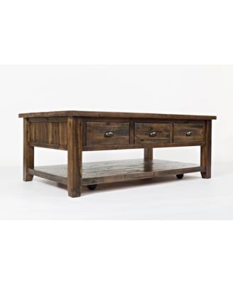 Artisan's Craft Rustic Farmhouse Distressed Solid Wood Coffee Table