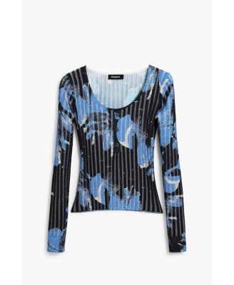 Women's Fine Floral-Texture Sweater