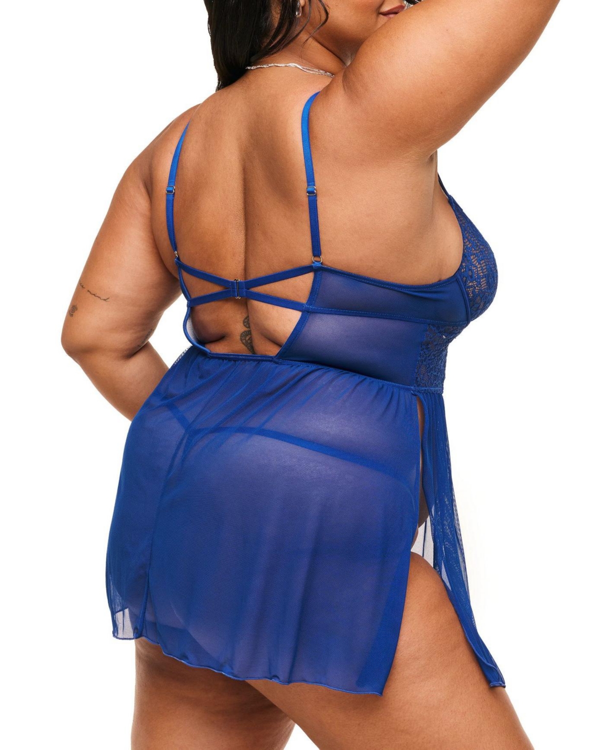 Adore Me Rae Women's Plus-Size Unlined Babydoll & G-String Set Lingerie