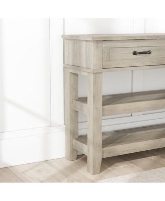 Entryway Table, Console Table with 2 Storage Drawers, 3-Tier Farmhouse Wooden Sofa Table, Hallway Tables for Entryway Living Room, Grey
