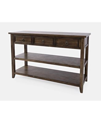 Bakersfield Mission Style Sofa Table with Three Drawers