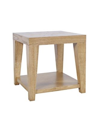 Laurel Creek Modern Contemporary 24" Square End Table with Open Shelf