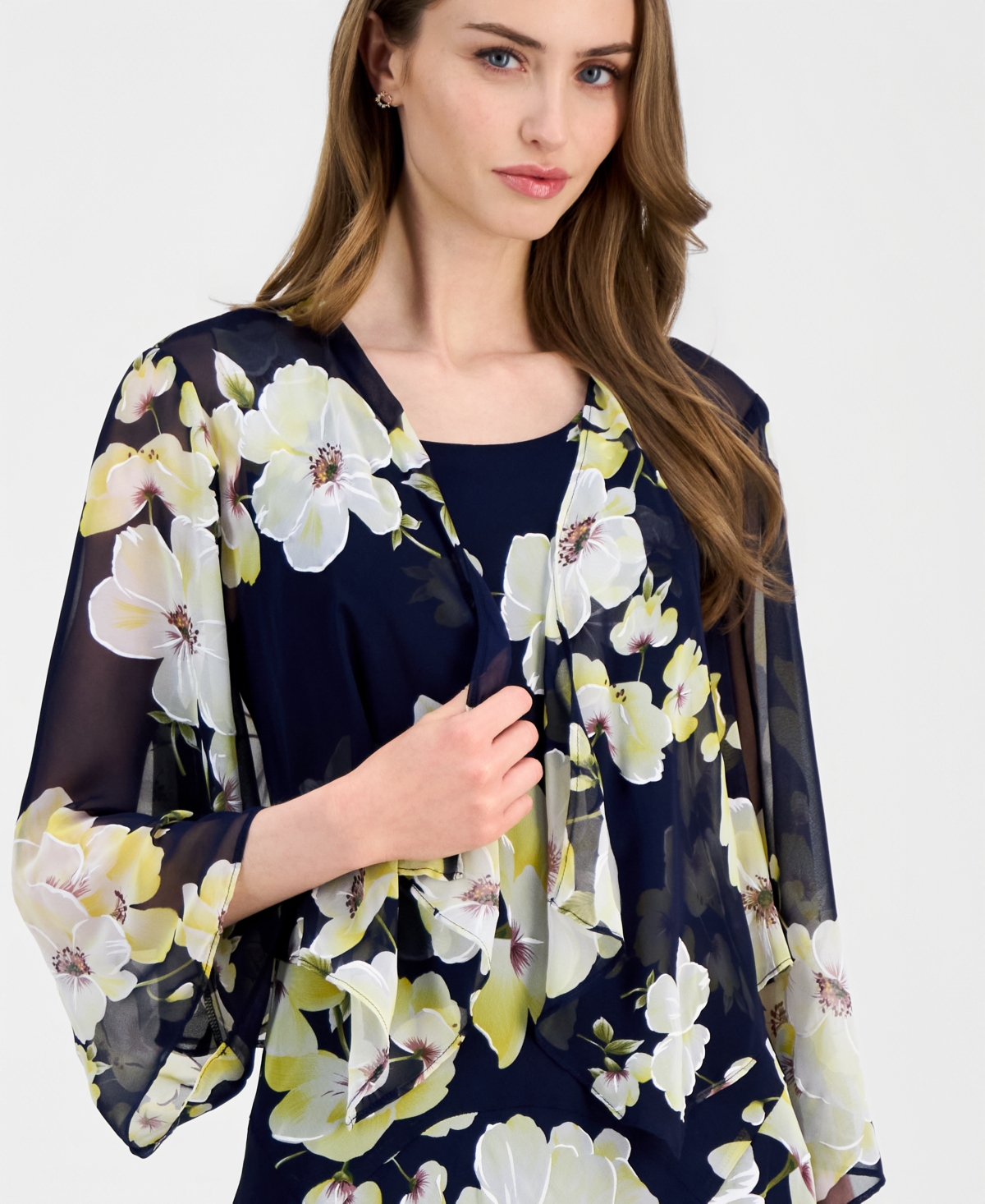 Robbie Bee Women's 2-Pc. Floral-Print Jacket & Dress Set