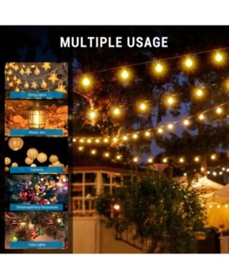10 FT String Light Poles 4 Pack, Metal Poles for Patio & Garden Deck, Tall Hanging Light Supports