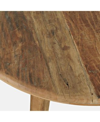 Five Piece Round Rustic Solid Wood Round Dining Set