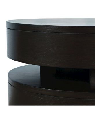 Brix Mid-Century Modern Floating Sculpture Layered Round End Table