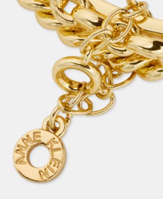 3-Pc. Set Crystal Heart & Clover Charm Bangle Bracelets