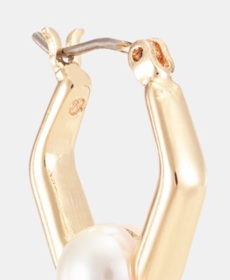 3-Pc. Set Crystal & Imitation Pearl Hoop Earrings