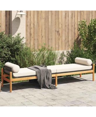 Garden Bench Black and Cream