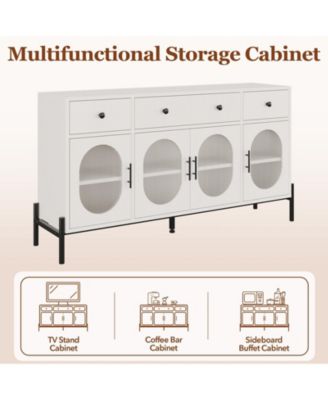 Buffet Cabinet with Storage,62'' Large Sideboard
