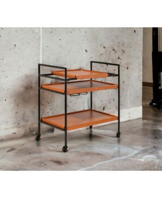 Lisses Chrome Finish Serving Cart