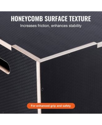 SUGFIT 3-in-1 Plyo Jump Box 16/14/12" Wooden Agility Training Box