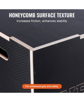 SUGFIT 3-in-1 Plyo Jump Box 20/18/16" Wooden Agility Training Box