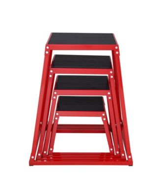 SUGFIT Plyo Jump Box Set 12/18/24/30" Agility Training Box Red