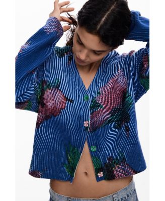 Women's Floral cardigan sweater