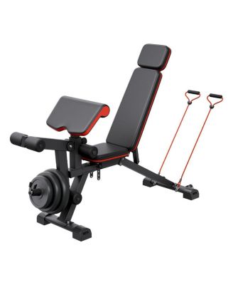 Weight Bench, 800 lb Adjustable Bench Press with Leg Extension and Preacher Pad for Home Gym Strength Training