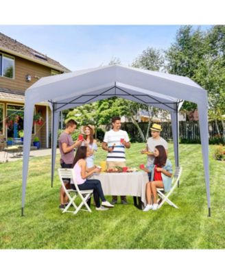 10' x 10' Outdoor Pop-Up Canopy Tent with Higher Top, Roller Bag & Adjustable Height