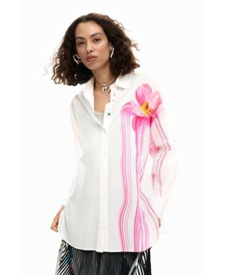 Women's Glossy flower shirt