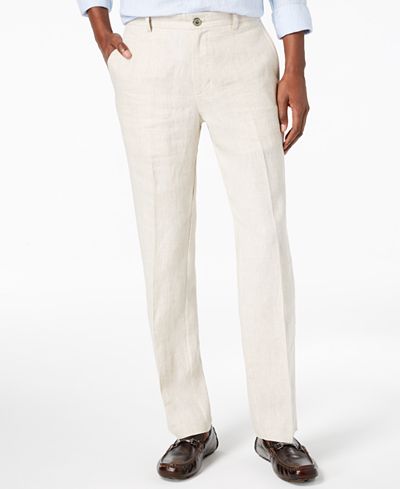 Tasso Elba Men's 100% Linen Pants, Created for Macy's - Men - Macy's