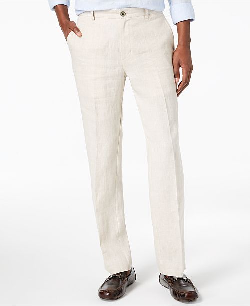 Tasso Elba Men's 100% Linen Pants, Created for Macy's - Pants - Men ...